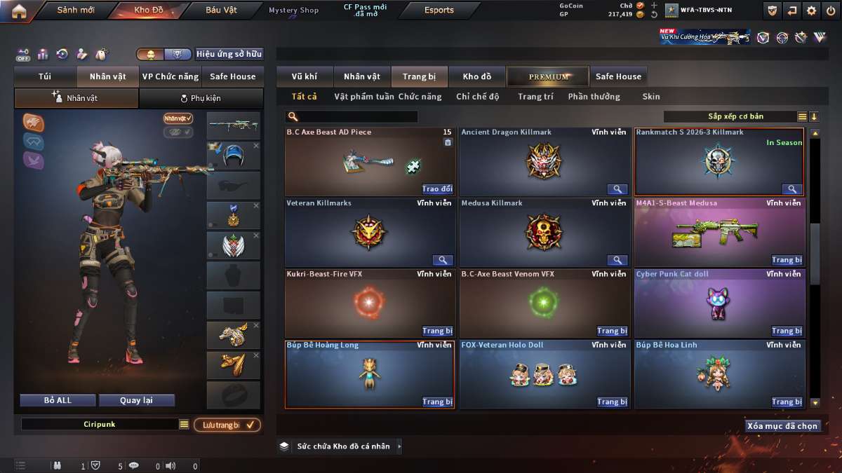 shop acc cf uy tin gia re